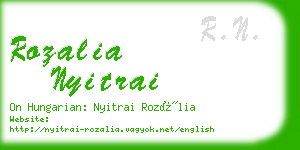 rozalia nyitrai business card